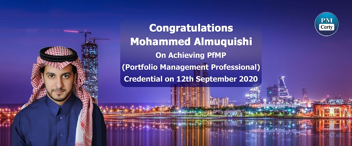Congratulations Mohammed on Achieving PfMP..!